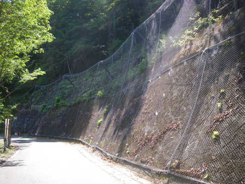 落石防止工事 黒部西川線その1（道保防災）